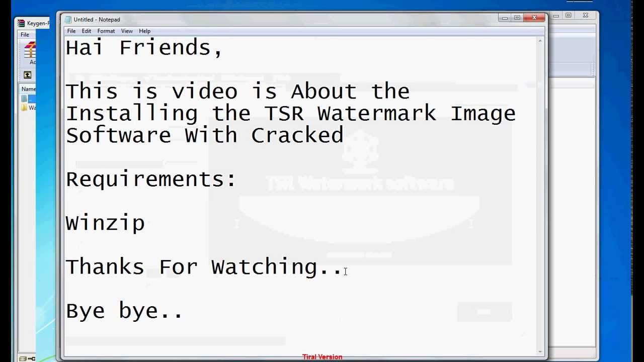 Tsr watermark image software serial key